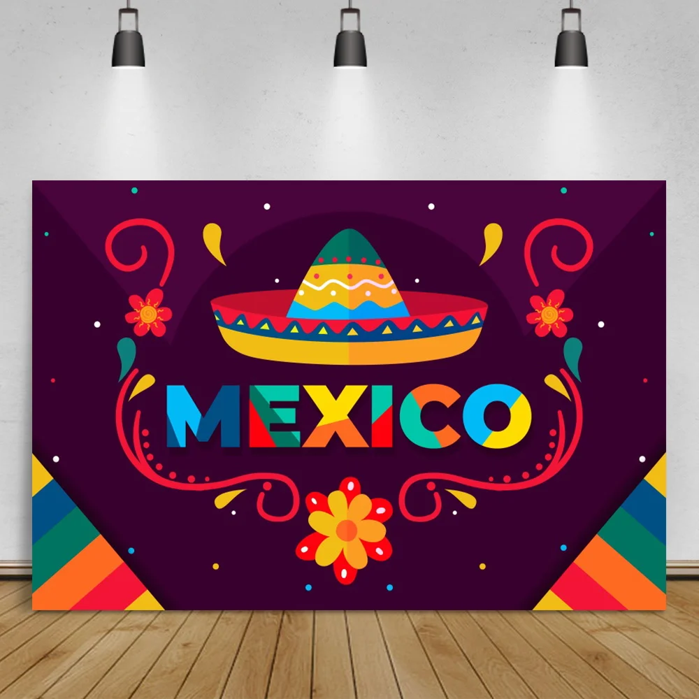 Mexican Carnival Day of The Dead Background For Hat Floral Party Photographic Flowers Photo Backdrop Death Pattern Photostudio