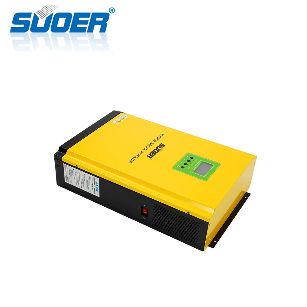 Suoer 5kva 230 فولت 48 فولت الهجين الشبكة الشمسية العاكس 5000 واط MPPT العاكس واي فاي/GPRS وظيفة الرصد اختياري