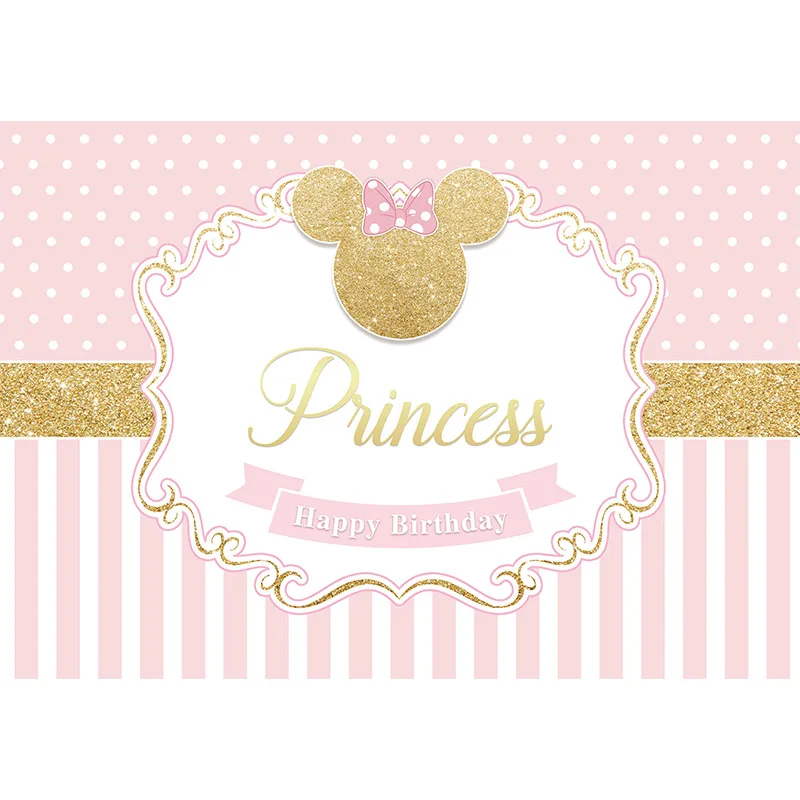 Мышь день рождения фон мультфильм вечевечерние розовая девочка украшение дети ребенок душ новорожденный настроить фон фотосессия