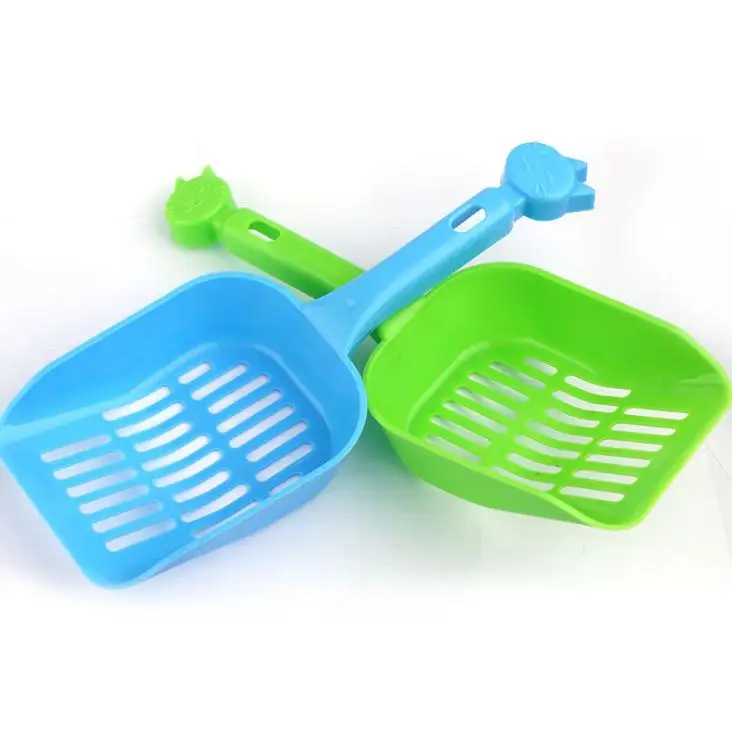 Plastic Pet Fecal Cleaning Spade Multi Color With Handle Cat Litter Shovel Durable Thicken Pets Supplies Hot Sale SN3366