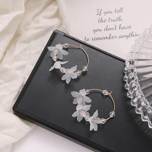 FNIO-BRINKS LONG WOMEN BOOES, Flower Earrings, Crystal Jewelery, Boho Wedding Party, Women's Fashion, New, 2021 8 Main Ethnic Earrings Sales - №4