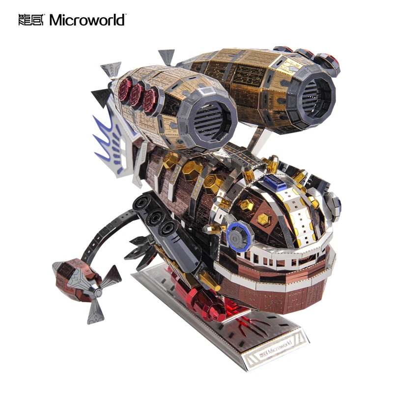 Microworld 3D Metal Puzzle Whale Base Model kits DIY Laser Cut Assemble Jigsaw Toy GIFT For Children