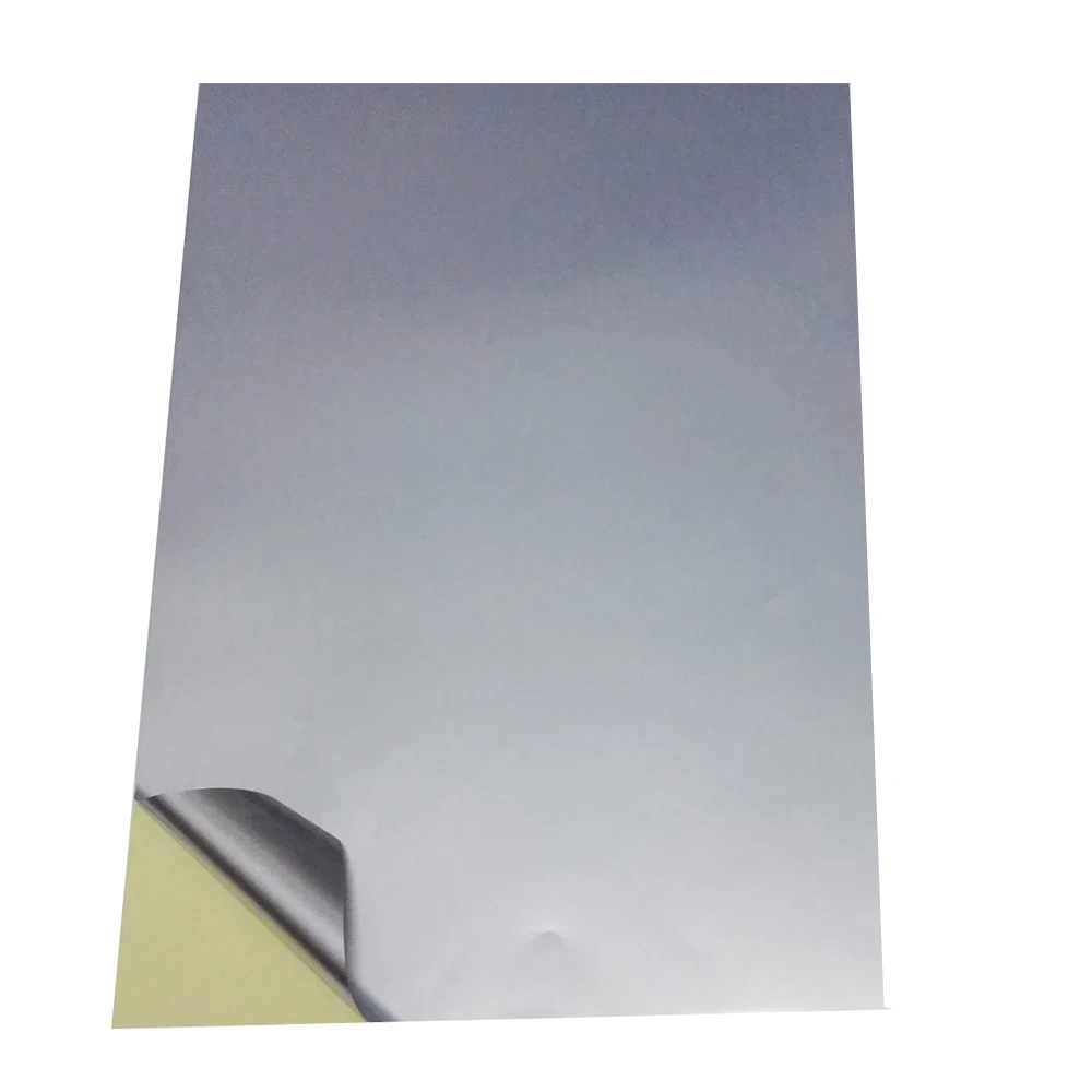 Papier d'étiquettes autocollantes en argent vierge pour imprimante INKJET, couche spéciale professionnelle, A4, 256, 40 microns