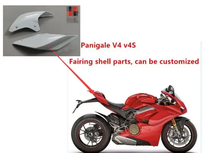 

Tail Two Side Section Motorbike Fairing For Ducati Panigale V4 / V4S / V4R 2018 2019 2021 2022 Accessories Part good after