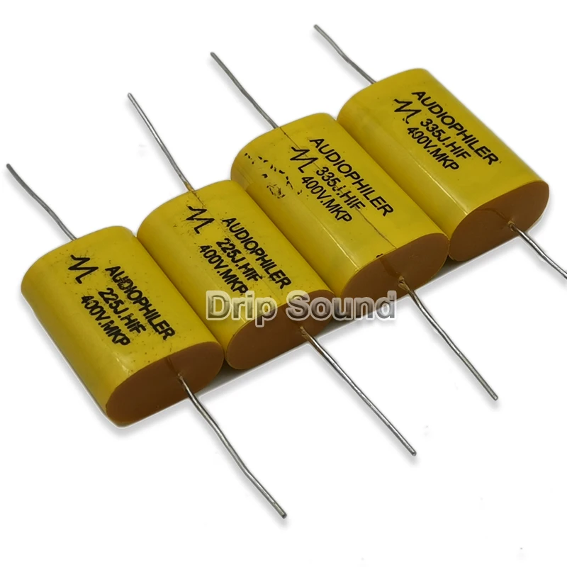 2pcs 2.2uF 3.3uF 400V Tweeter Speaker Frequency Divider Crossover Non-Polarity Capacitor