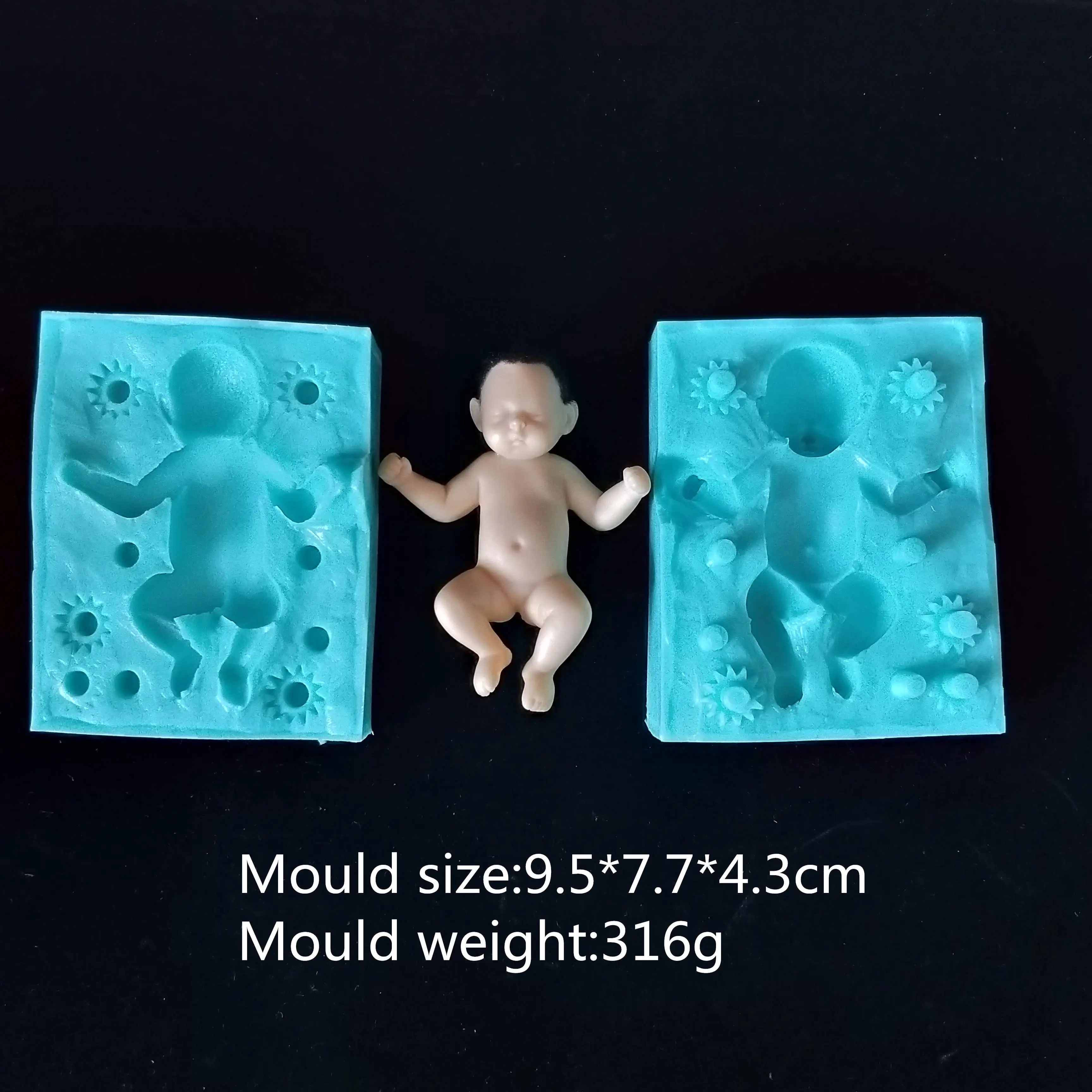 3D Little Baby Shape Silicone Mold Cake Candle Soap Plaster Resin Mould DIY Aromatherarpy Household Decoration Craft Tools