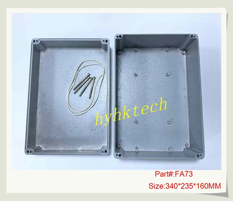 FA73  340*235*160MM  Waterproof Aluminum Junction Box Electronic Terminal Sealed Diecast Metal Enclosure Case Connector outdoor