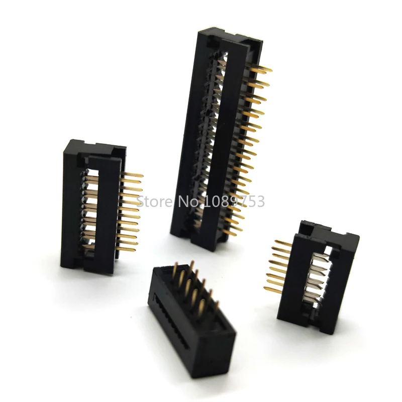 10pcs FD Crimping Head FD Plug Cable Seat 10-50P DC4 2.54mm Welding Plate Connector For 1.27mm Cable