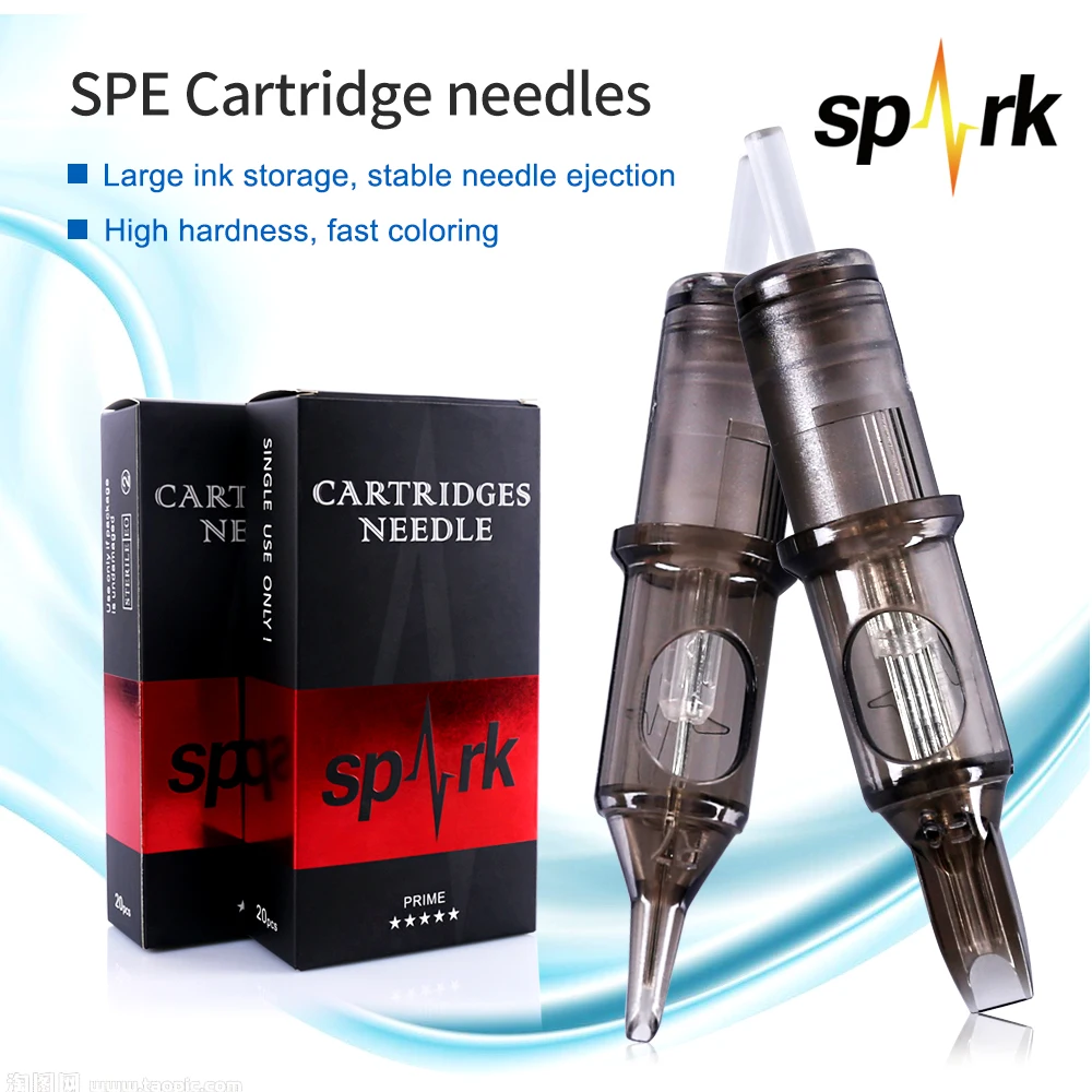 SPARK-cartucho de tatuaje desechable esterilizado, agujas de tatuaje, delineador redondo y Magnum (aguja de 0,35mm) RL/RS/RM/M1, novedad