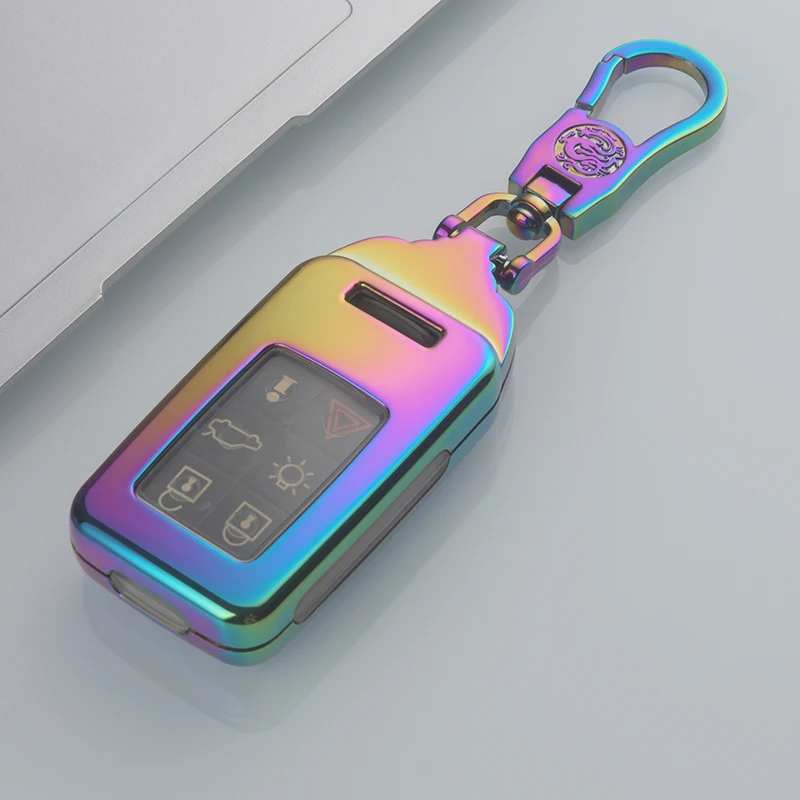 Zinc Alloy Car Remote Key Shell Case Cover for Volvo XC60 V60 S60 XC70 V40 Auto Accessories Key Holder with Keychain