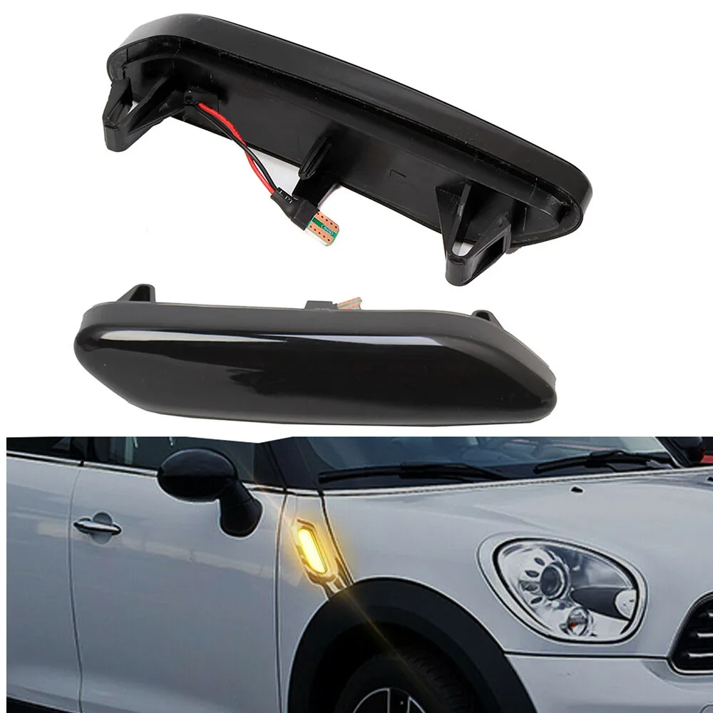 

Amber LED Fender Side Marker Lights Lamp For MINI Cooper R60 R61 2011-2016 Dynamic Repeater Sequential Indicator Lamp Blinker