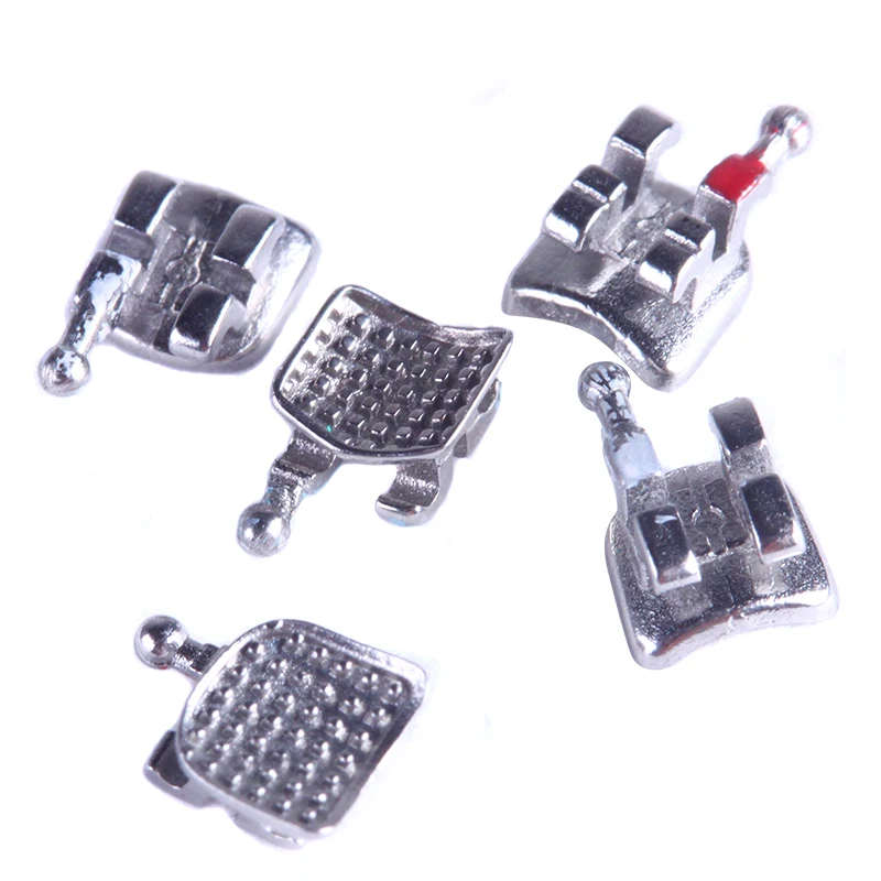 5 paczek Dental ortodontyczny monoblok metalowy wspornik szelki Mini Roth/MBT.018/022 345 haki 20 sztuk/paczka