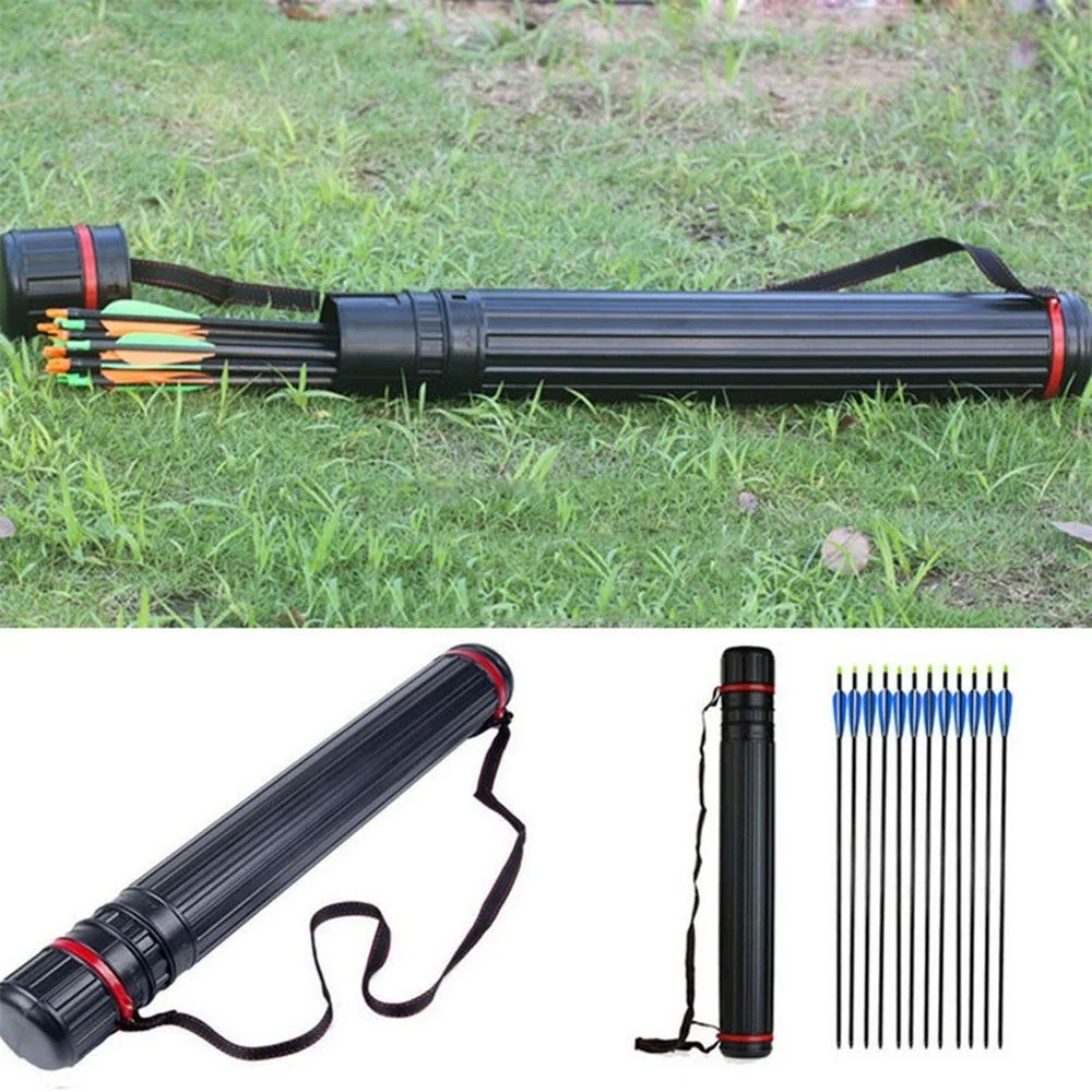 

Telescopic Archery Retractable Shoulder Holder Archery Arrow Quiver Tube Adjustable Belt Shoulder Bag Case