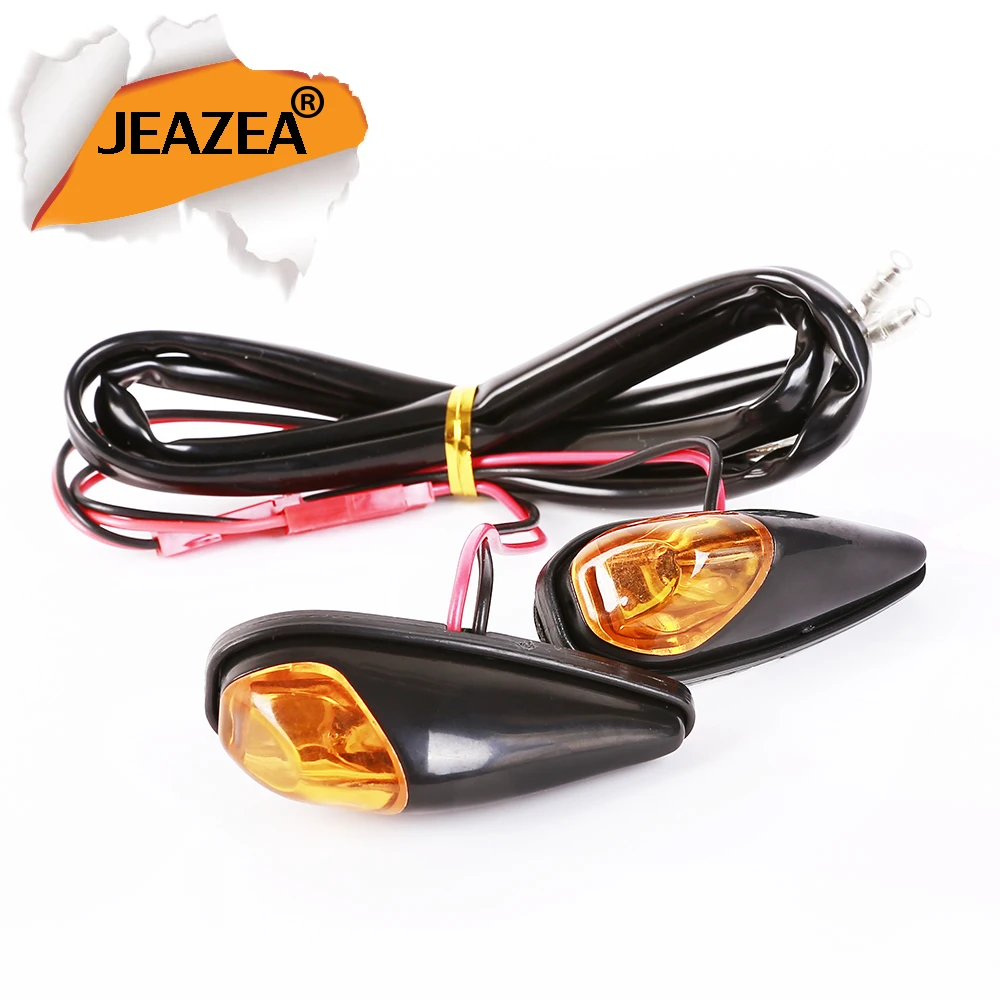 JEAZEA 2pcs 12v Motorcycle Led Lights Turn Signal Flexible Strip Motor Universal Lamp For ATV Yamaha