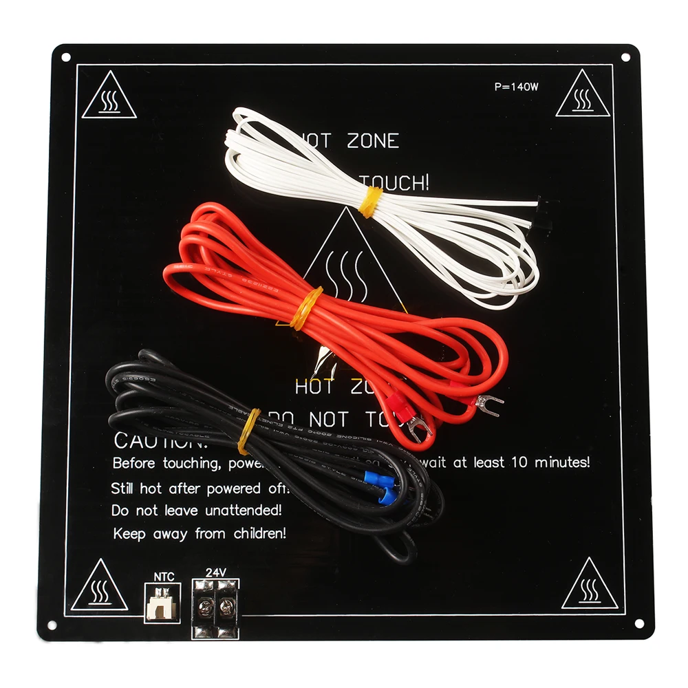 3DSWAY 3DPrinter Parts 3mm Aluminum Substrate Hot bed Heat bed 220/310/410mm ender3 Heated Bed 24V Hotbed Plate Black with Cable