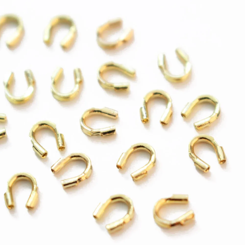 40PCS Jewelry Findings Making Supplies 18k Gold Plated Horseshoe Buckle U-shaped End Buckle DIY Handmade Copper Accessories