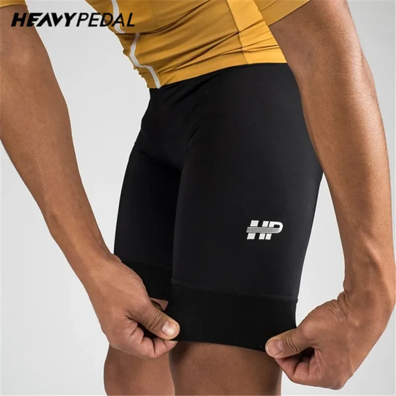Heavypedal Men Cycling Bib Shorts Gray&Black 20D Gel Pad Mountain Bike Shorts High End Outdoor Breathable Bike Tight Knicker