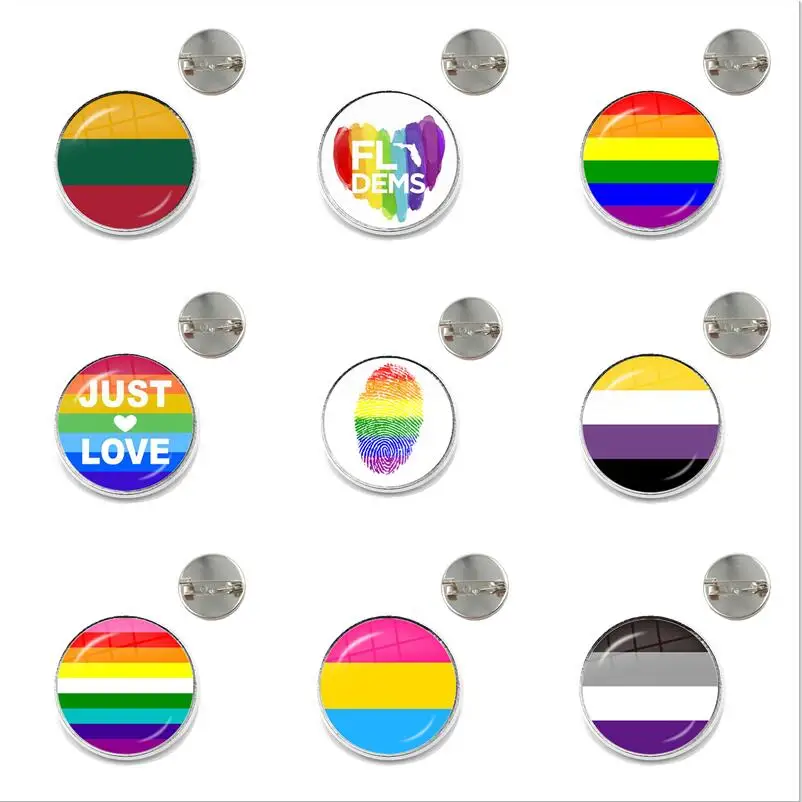 LGBT Pin Transgender Pride Rainbow Gay Intersex Asexual Pride lapel Pins Love Is Bisexual Pansexual Pins Panromantic Metal Badge