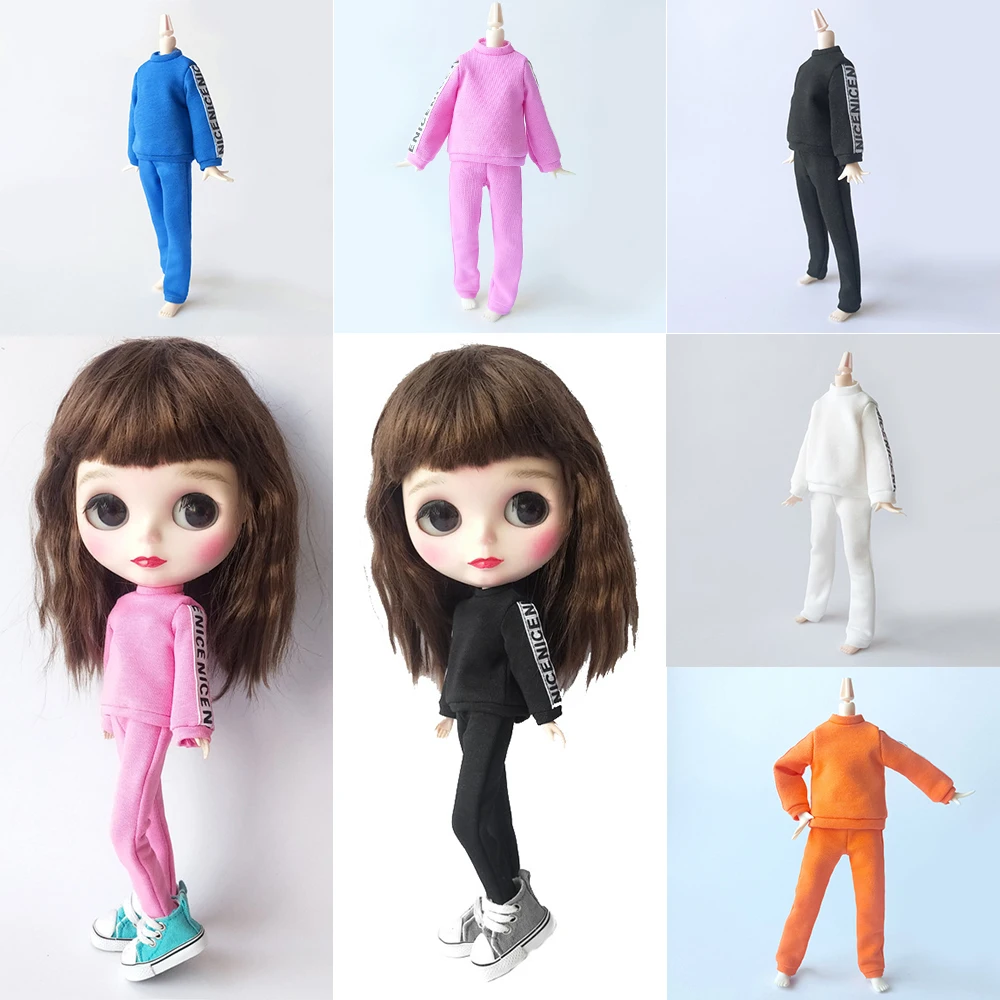 Fashion Handmade Sport Suit Outfits Fashion Doll Sportswear Clothes Accessories For Blythe Doll, OB24 OB22 Bodys, 1/6 bjd