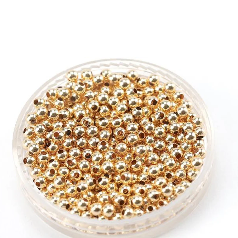 Echte 14K Goldfilled Runde Nahtlose Perlen Goldperlen für Schmuckherstellung Handgemachtes DIY-Zubehör Gold-Schmuckkomponenten Saatperlen – Detail 21