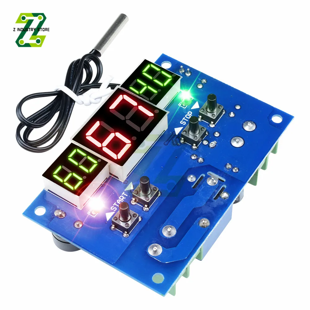 W1401 24V Temperature Controller Detect With Sensor Three Window Synchronous LED Display Intelligent Digital Thermostat Module