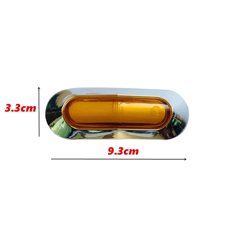 8PCS  Trailer Lights LED Side Marker Lights Truck Lighting 12-24v Truck Marker Lights Amber 4LED Side Light For Trucks