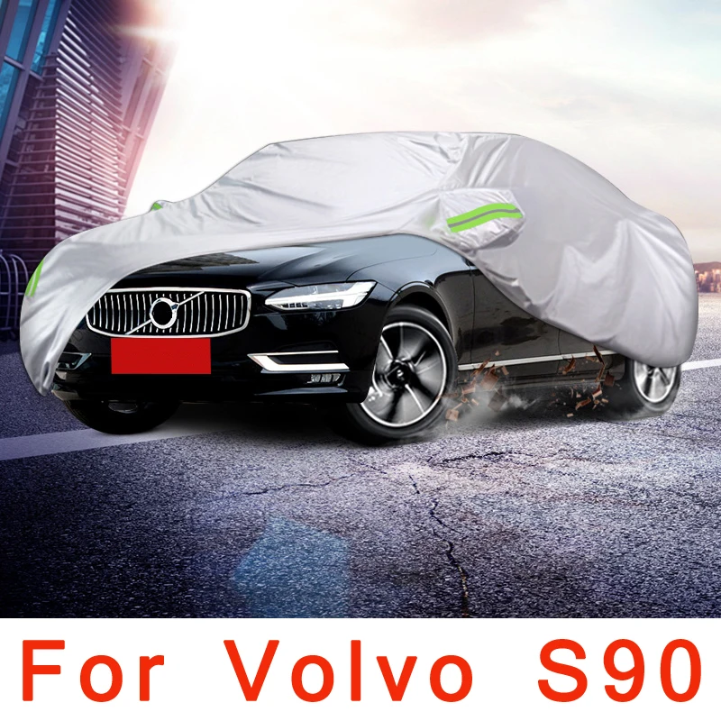 Full Car Covers Outdoor Sun UV Protection Dust Rain Snow Oxford cloth Protective For Volvo S90 2018 2019 2020 2021 Accessories