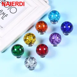 NAIERDI 30mm Crystal Bubble Ball Furniture Knob Kitchen Cupboard Door Pulls Drawer Knobs Cabinet Handles Wardrobe Door Handles