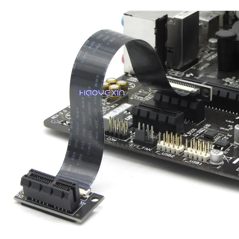 pci-e 1X FPC Express Riser Extension Single Slot High Speed Cable z przewodem PCI-E x1 1x kabel riser Karta sieciowa karta dźwiękowa