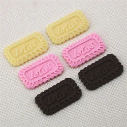 10Pcs New Resin sweet Cookies Biscuit Flatback Cabochon Scrapbook Kawaii DIY Embellishments Accessories