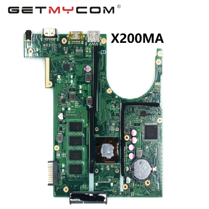 Getmycom X200MA original N2815/N2830 CPU 2Gb Motherboard REV2.1 For ASUS K200MA F200M laptop  X200MA Mainboard test 100% work