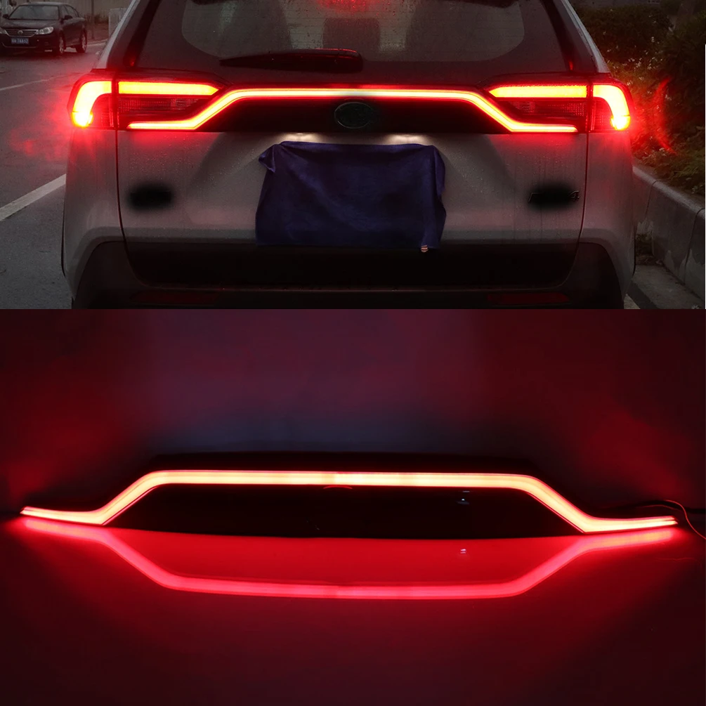 

1Piece LED Rear Bumper Lights Assembly Turn Signal Running Red Tail Light Brake Lamp Driving Fog Light for Toyota RAV4 2019~2021