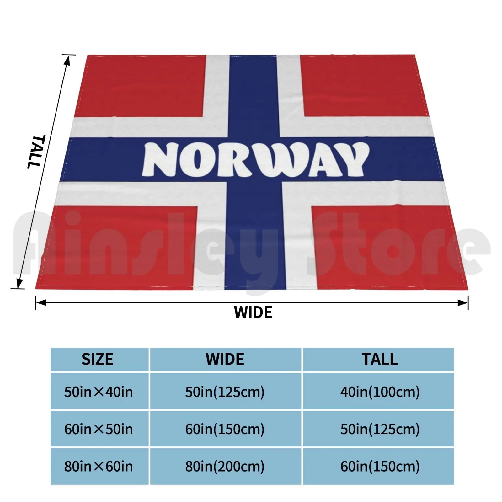 Norwegian Flag With Name Of Norway Blanket For Sofa Bed Travel Norway Norwegian Norwegians Scandinavia