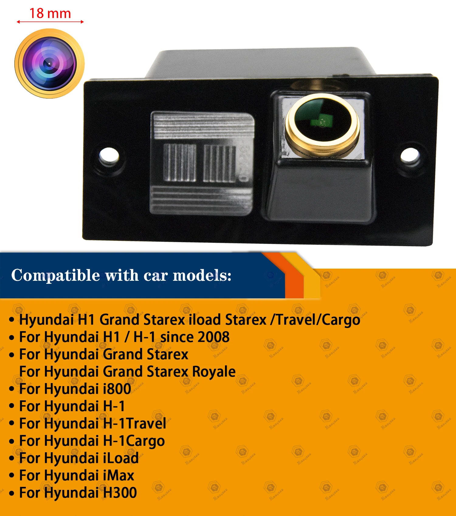 HD 1280x720p Golden Camera Rear View Reversing Backup Camera for Hyundai H1 H12 H300 H100 Grand Starex iLOAD