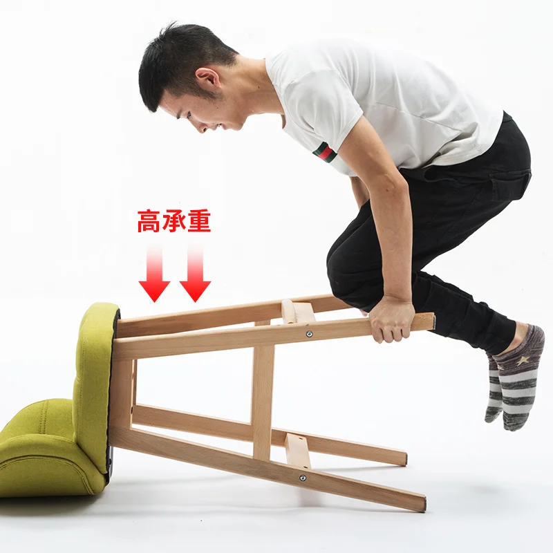 Bar chair modern minimalist solid wood bar stool high stool creative bar stool Nordic home high stool