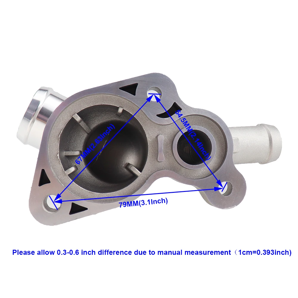 Upgrade Aluminum Engine Cooling Thermostat Housing Cover Auto Engine Coolant Water Flange For Mini Cooper 2002-2008 11537512733