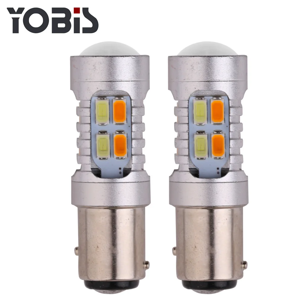 S25-1157 20smd two-color LED turn light brake light 5630 two-color light white + yellow