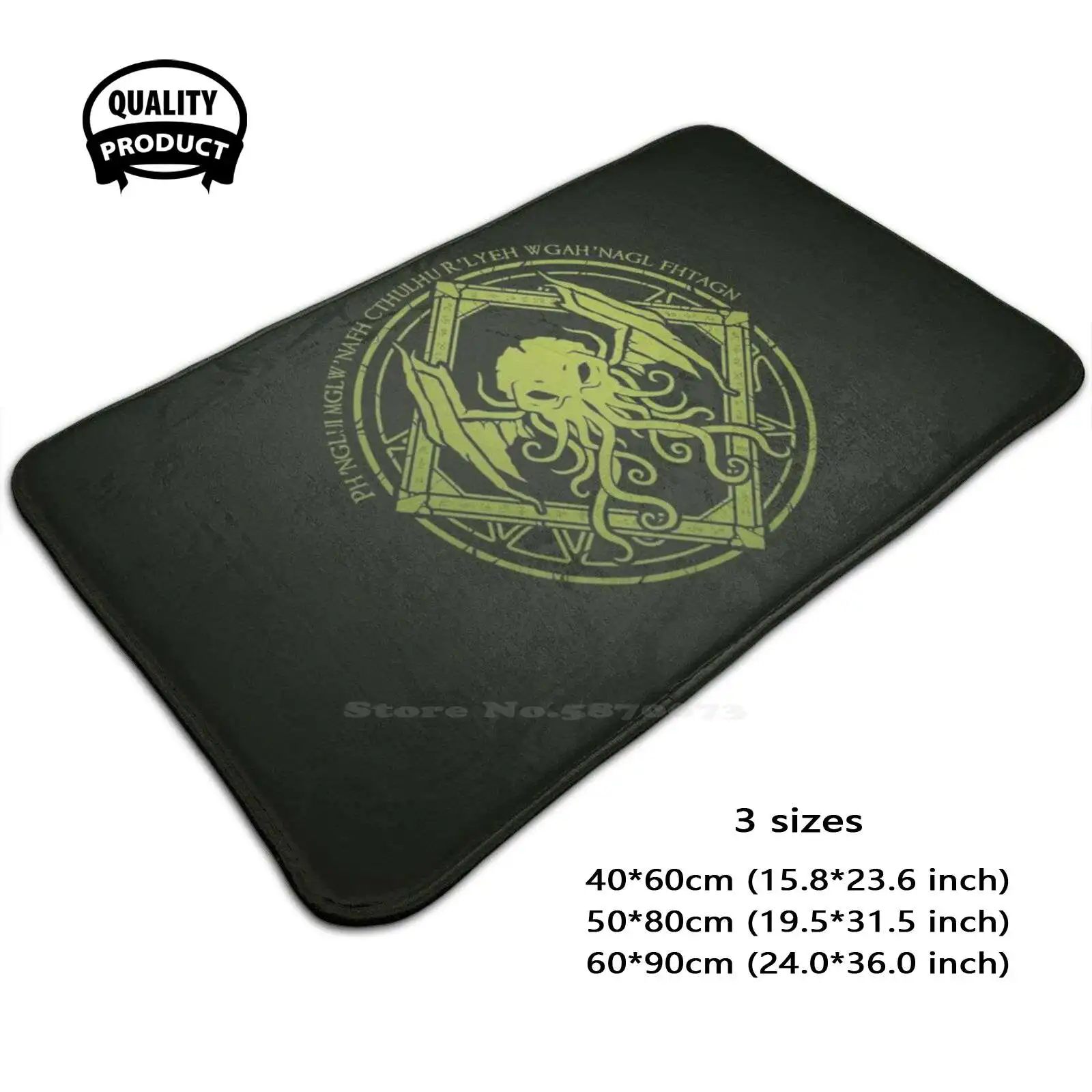 Cthulhu - Lovecraft - Chant Design Soft Cushion Home Carpet Door Mat Car Rug Cthulhu Eldritch Horror Lovecraftian Elder God