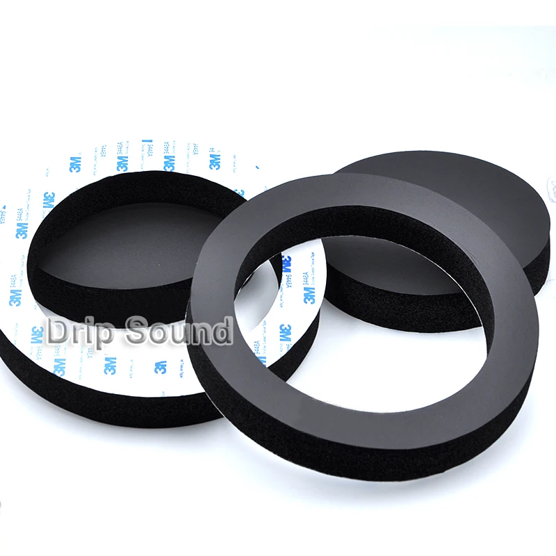 6.5 بوصة صوت السيارة العالمي المتكلم العزل حلقة عازلة للصوت وسادة قطن صوت مجد # أسود