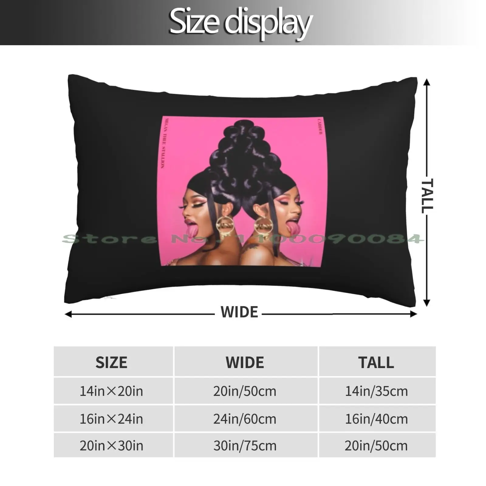 Wap Cardi B Logo Pillow Case 20x30 50*75 Sofa Bedroom Strip Club Casino Dice Gambling Nevada Girl Woman Poker Pole Dance Reno