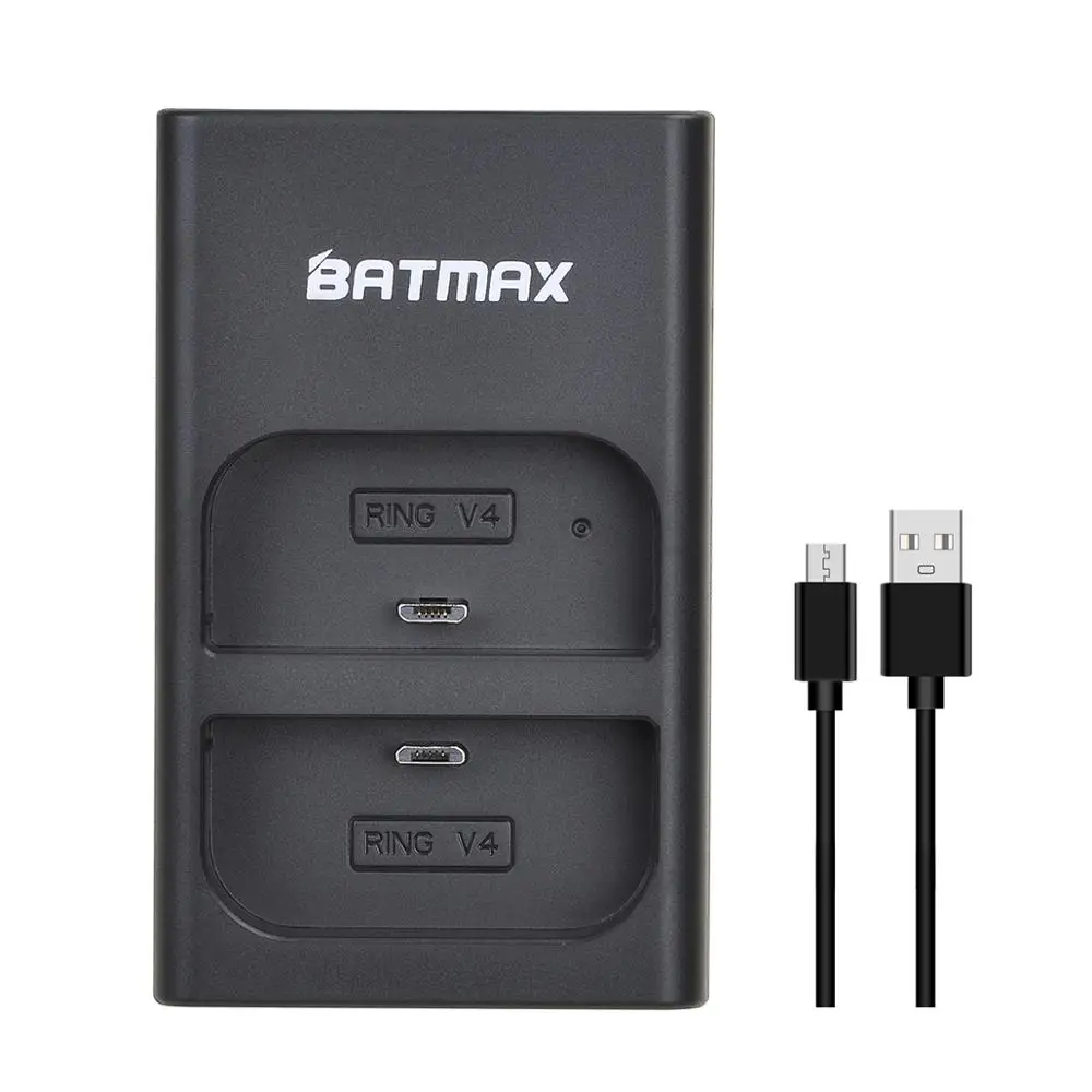 Batmax 6040mAh Anello Video Campanello Batteria Per Ring Video Campanello 2/3/4/3 Plus, Anello Stick Up Cam Solare Sostituire V4, Spotlight Cam