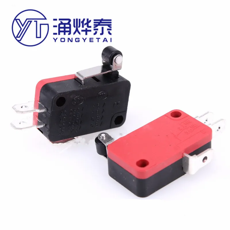 YYT 5PCS V-155-1C25 micro switch limit stroke mold switch silver point with ball short swing lever row