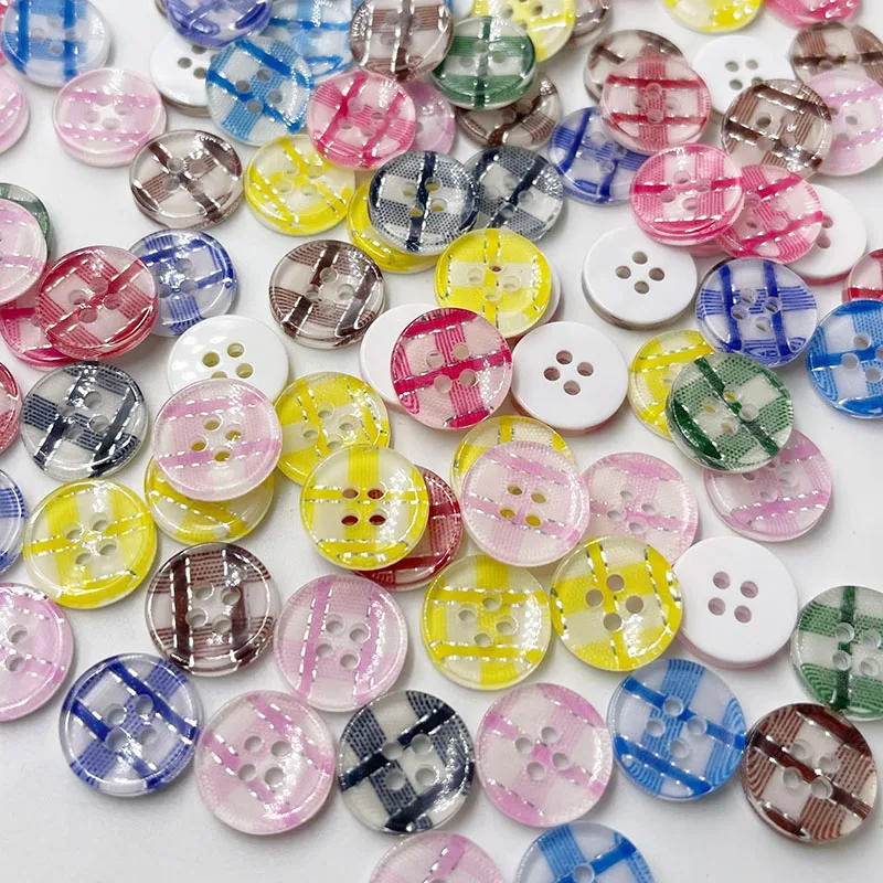 

50 шт., разноцветные пуговицы с 4 отверстиями, пуговицы для рубашки, принадлежности для одежды, швейные аксессуары, ремесло 13 мм PT354