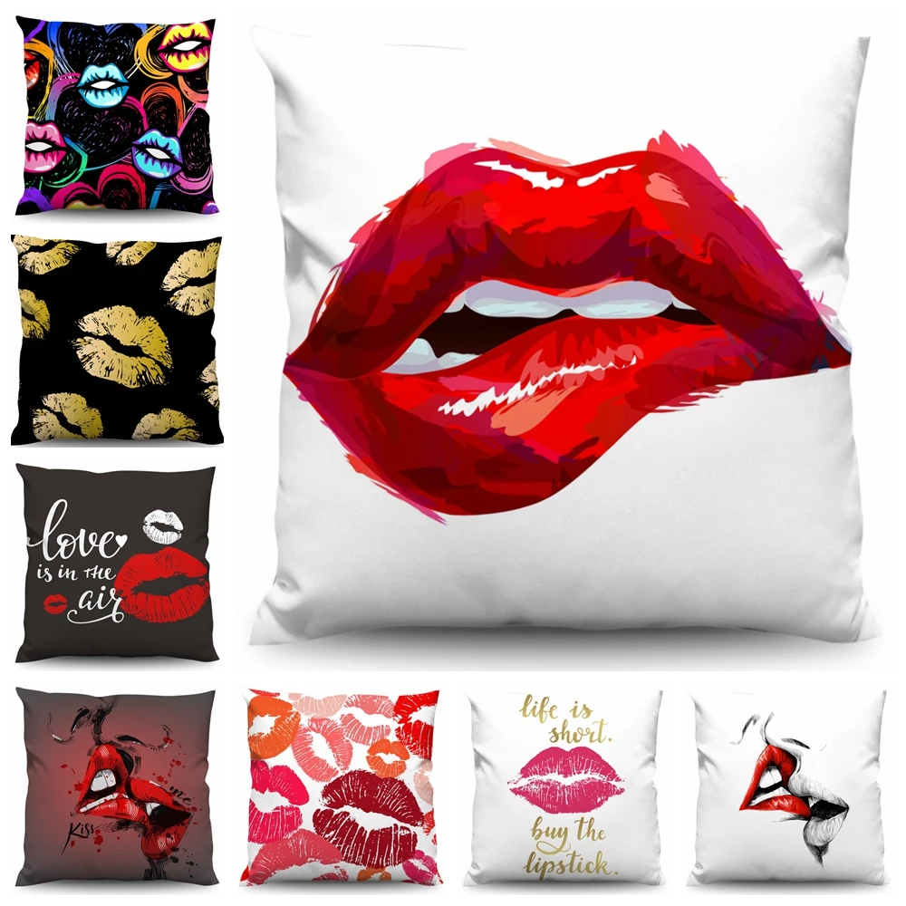 נשיקת כרית כיסוי דקורטיבי ציפית לזרוק כרית מקרה כרית כיסוי 3D מצעים 45x45 65x65 70x70 80x80