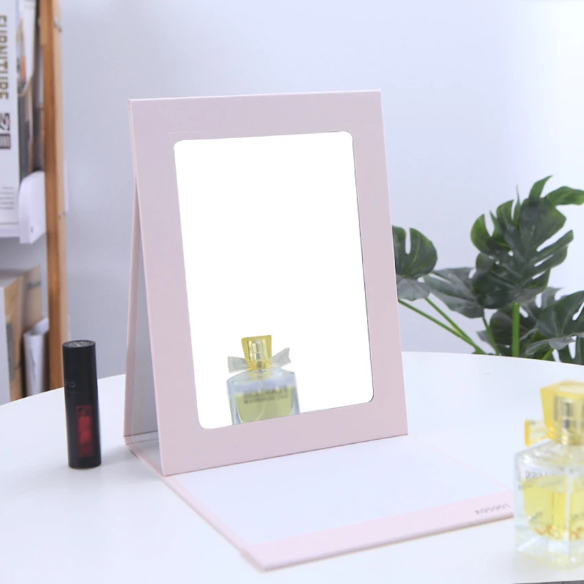 Único lado quadrado flip espelho de vestir bonito frutas dobrável desktop maquiagem espelho portátil cosméticos beleza espelho maquiagem ferramentas