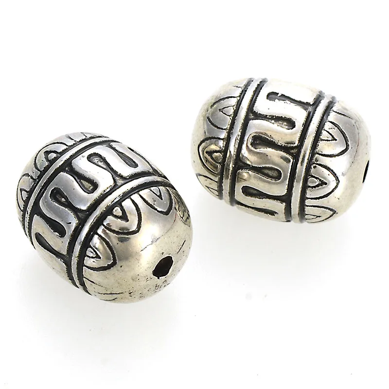 Miasol 15 szt 16*20MM Vintage etniczne poszycie akrylowe paski owalne w starym stylu dystansowe do robienia biżuterii Diy