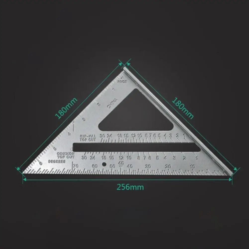 Triangle Rule 90 Degree Thickening Angle Rule Aluminum Alloy Carpenter Measurement Square Ruler woodworking triangle ruler