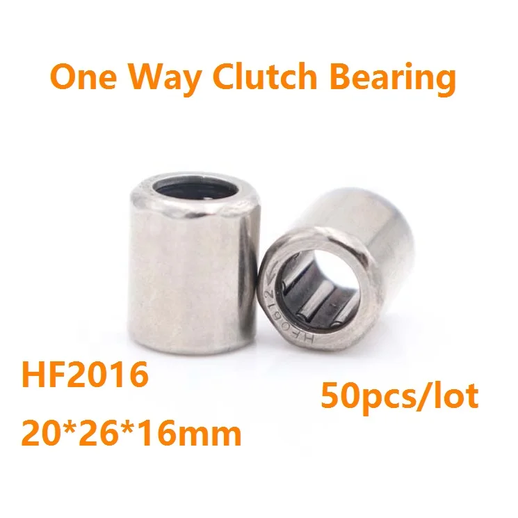 50pcs/lot HF2016  20*26*16mm Drawn Cup One Way Clutch Needle roller Bearing Single Way Needle Bearing One way bearing