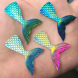 Gioielli FAI DA TE accessori Sirena squame di Pesce coda di cerimonia nuziale della resina & Mermaid mostra artigianato accessori 10 pz/lotto 28*39 millimetri-E77