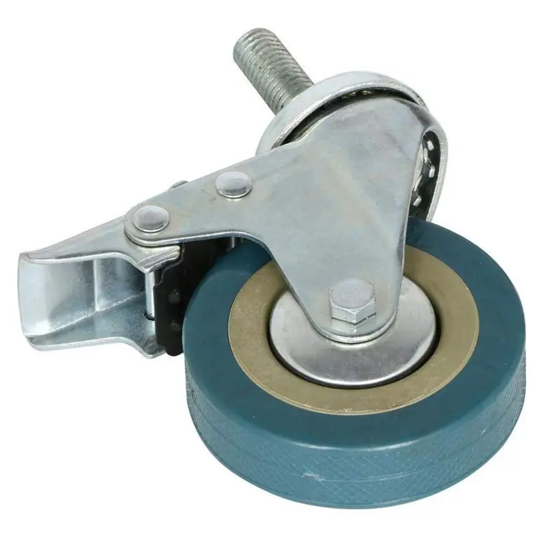 2/1PCS 2/2.5/3/4 Inch Swivel Casters Wheels Heavy Duty M10/12x30mm Threaded Stem No Noise Wheels For Carts workbench Equipment